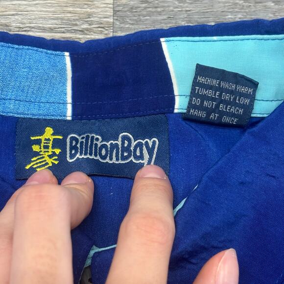 Vintage Y2K Billion Bay Anime Fighting Warrior Ombre Mens XL Short‎ Sleeve Shirt - Picture 4 of 12